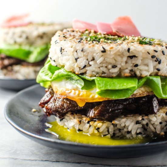 Teriyaki Steak Sushi Burger