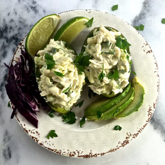 Avocado Stuffed with Blue Crab