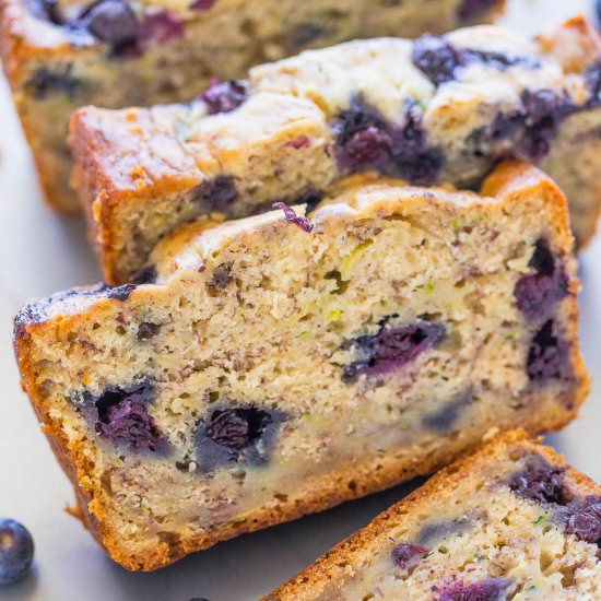 Blueberry Banana Zucchini Bread