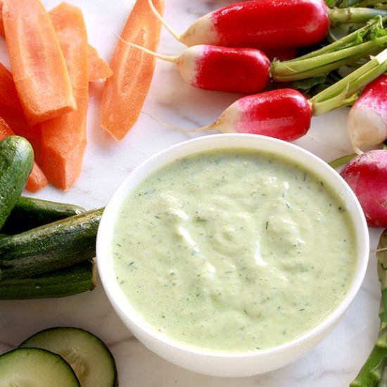 Cucumber Dill Dip and Crudité