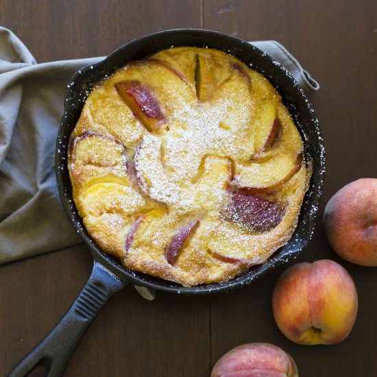 Cast Iron Peach Clafoutis