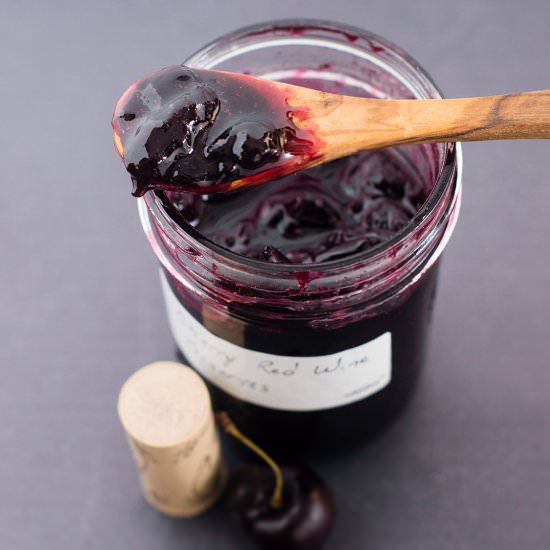 Cherry Red Wine Preserves