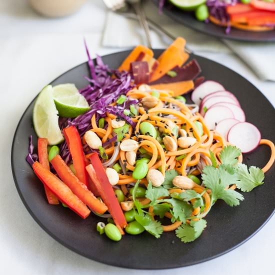 Soba Noodles and Spicy Peanut Sauce