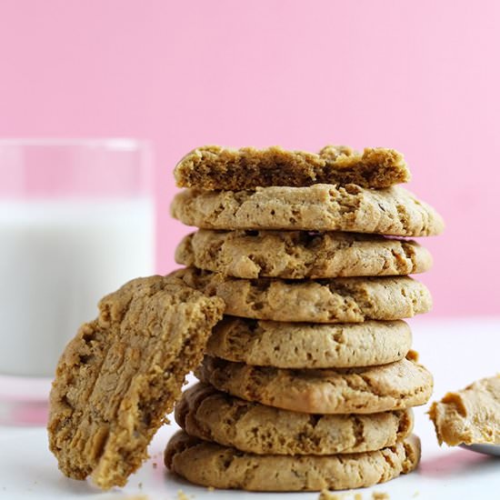 Vegan Gluten Free Peanut Butter Cookies