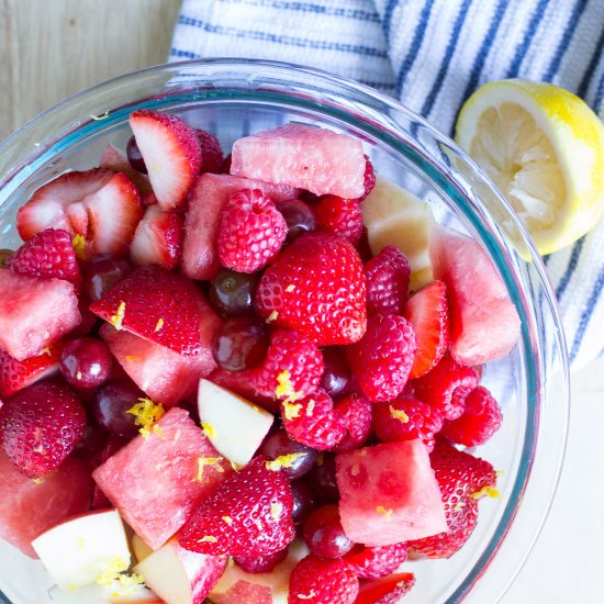 Pretty Pink Fruit Salad