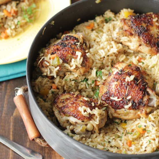 One Pot Chicken and Rice Dish