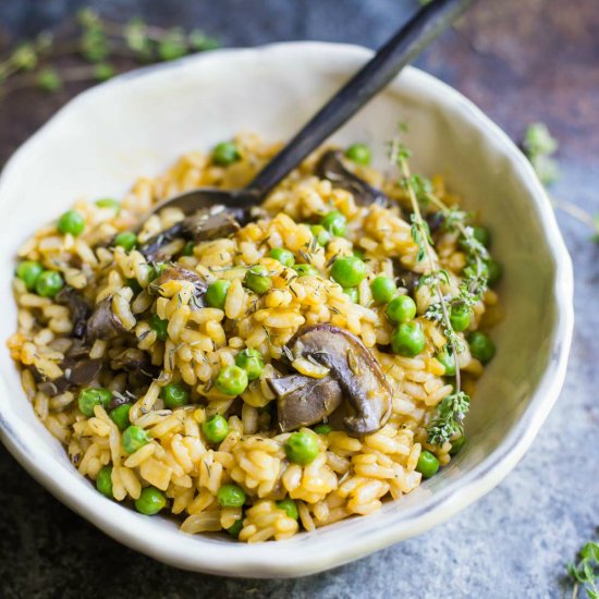 Mushroom & Pea Risotto