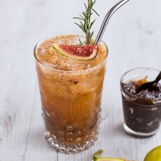 Sticky Date Bourbon Smash Cocktail