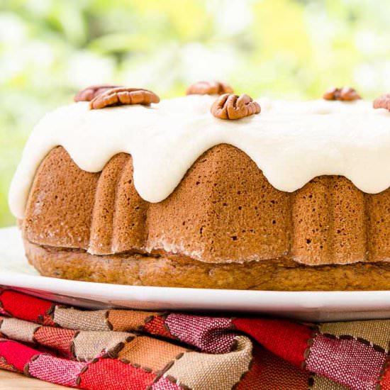 Cinnamon Pecan Applesauce Cake