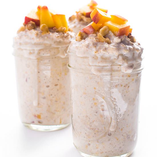 Peaches and Cream Overnight Oats