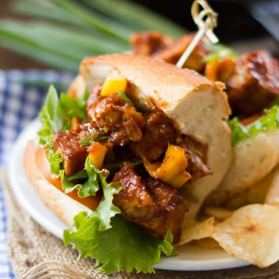 Mango Barbecue Tempeh Sandwiches