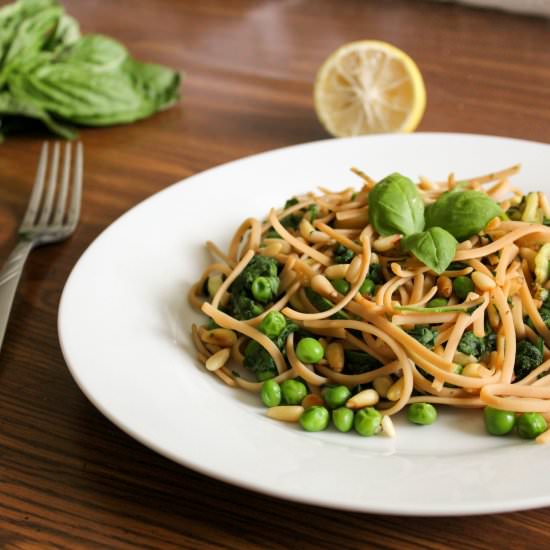 Basil + Mint Pesto Pasta