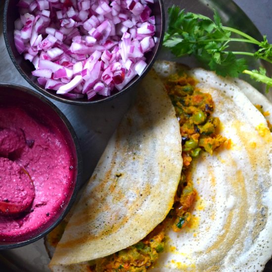 Masala Dosa with Sweet Potato