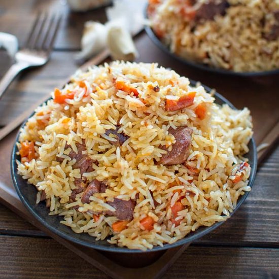 Uzbek Plov (Lamb Pilaf)