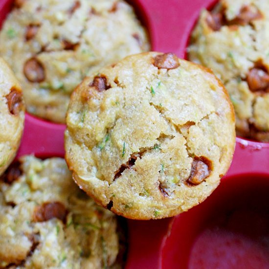 Eggless Cinnamon Zucchini Muffins