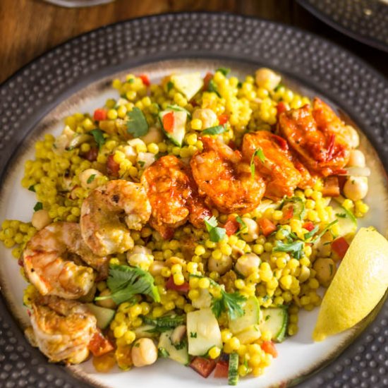 Harissa Shrimp & Couscous Salad