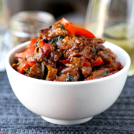 Seitan & Vegetables Stir Fry