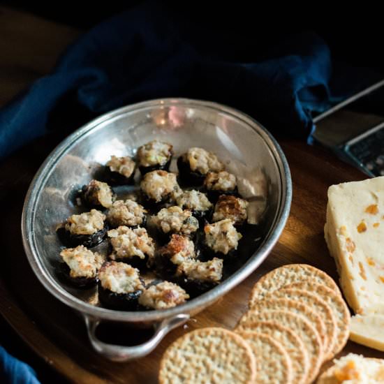 Sausage and Cream Cheese Stuffed Mushrooms