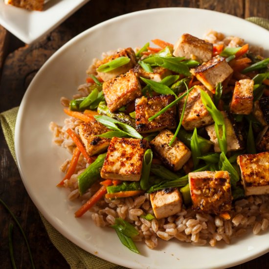 Crispy Teriyaki Tofu Stir Fry