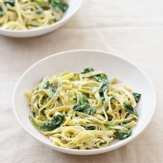 Spinach & Blue Cheese Tagliatelle