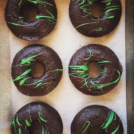 Delicious baked mint donuts