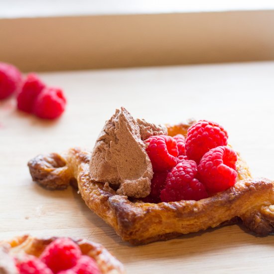 Raspberry Puff Pastry Squares