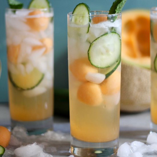 Cucumber Melon Gin Spritzers