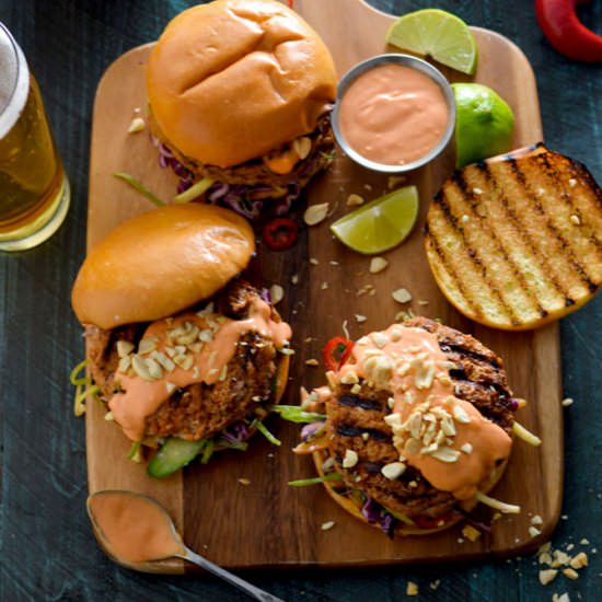 Thai Curry Turkey Burgers