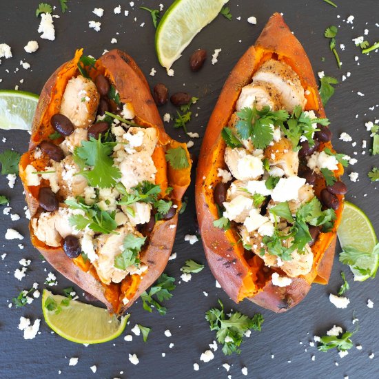 Mexican Style Stuffed Sweet Potato