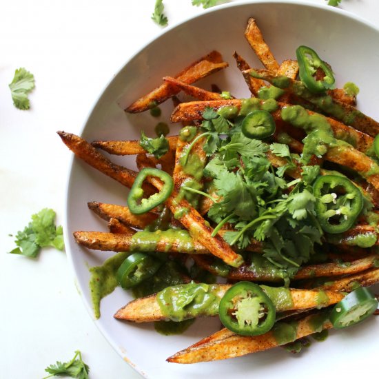 Fries with Cilantro Lime Dressing