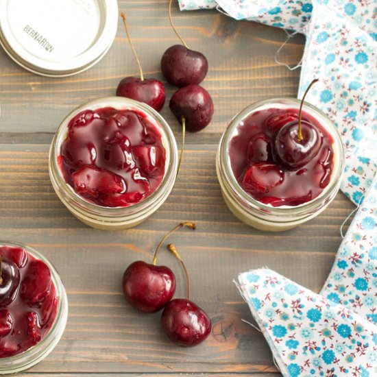 No Bake Mini Cherry Cheesecake