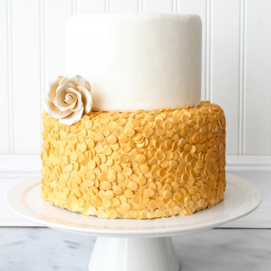 Gold Sequin Cake Tutorial