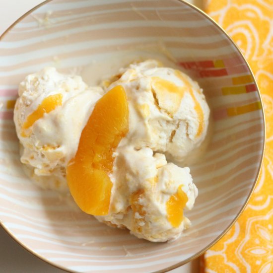 Vanilla Bourbon Peach Ice Cream