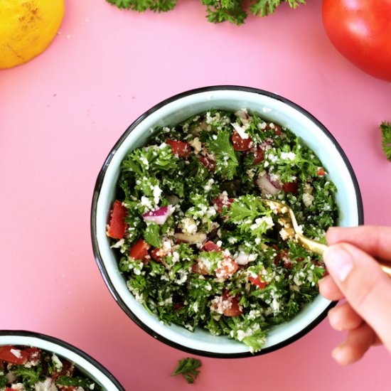 Healthy Cauliflower Parsley Salad