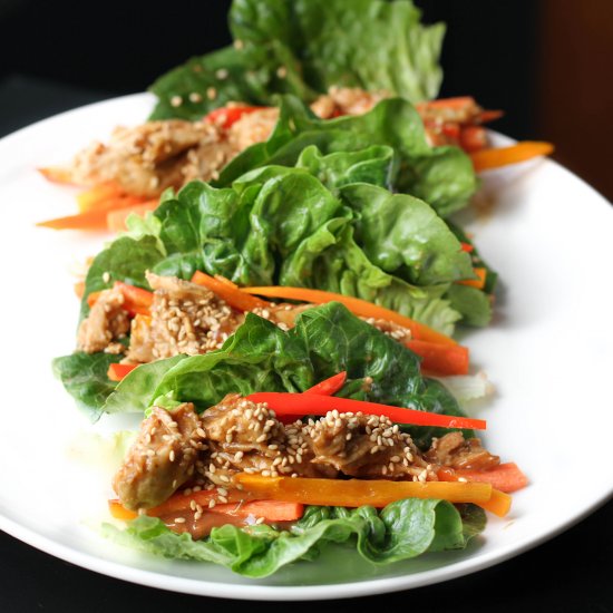 Thai Chicken Lettuce Wraps