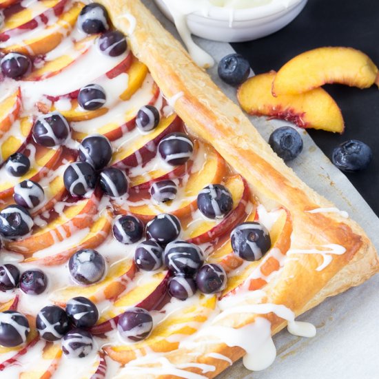 Fresh Peach and Blueberry Tart