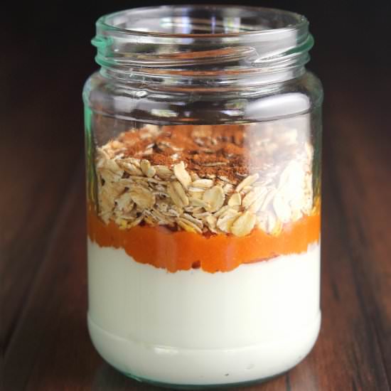 Pumpkin Pie Protein Overnight Oats