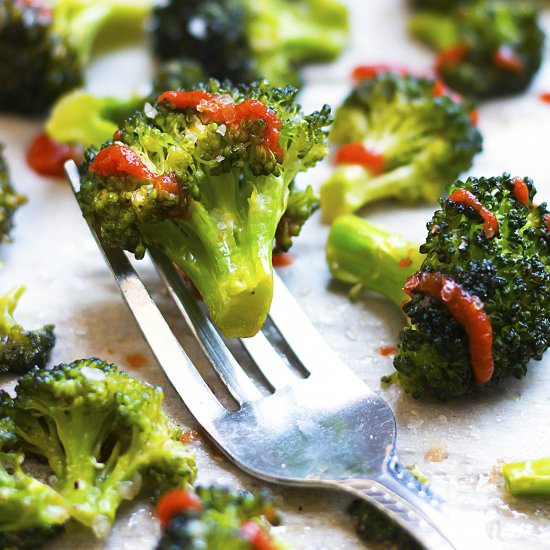 Roasted Broccoli with Sriracha