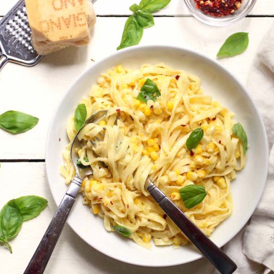 summer corn linguini