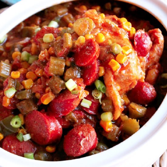 fried okra and corn