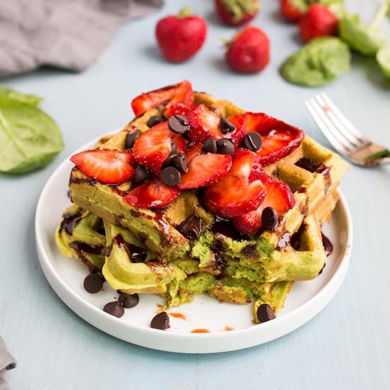 Green Protein Waffles