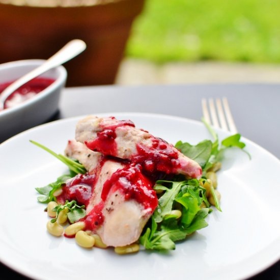 Chicken with redcurrant gravy