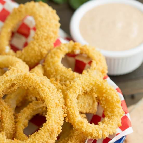 Oven Fried Onion Rings