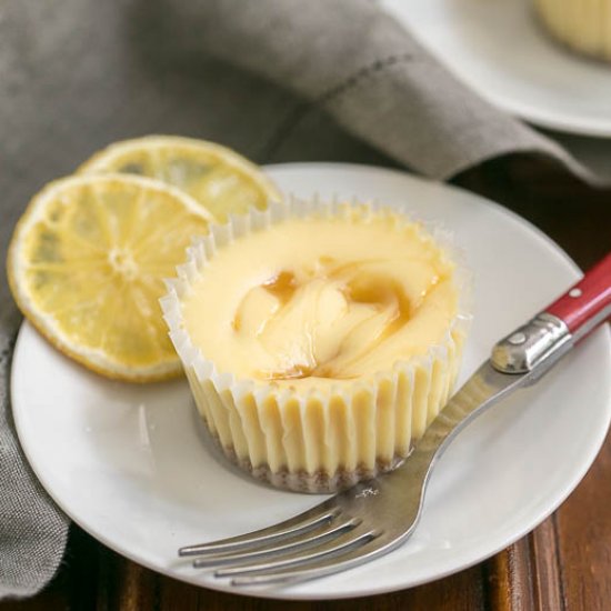 Lemon Curd Mini Cheesecakes