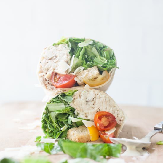 Easy Chicken Caesar Wraps