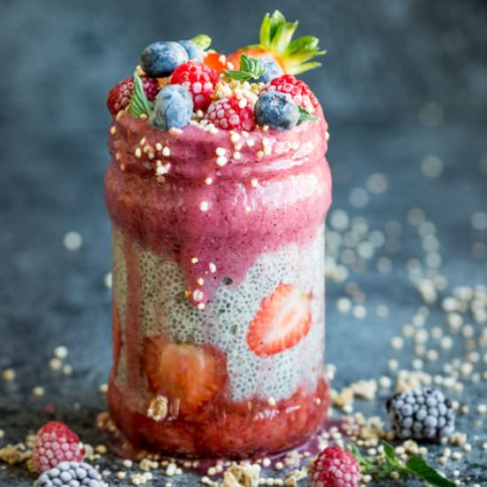 Chia Pudding with Berry Layers