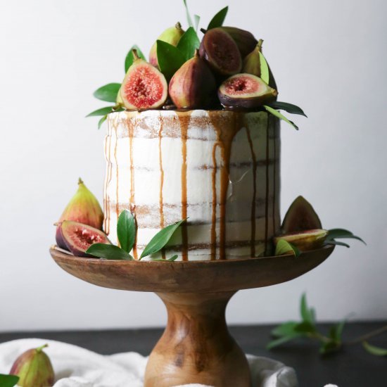 Chai-Spiced Cake with Figs & Caramel