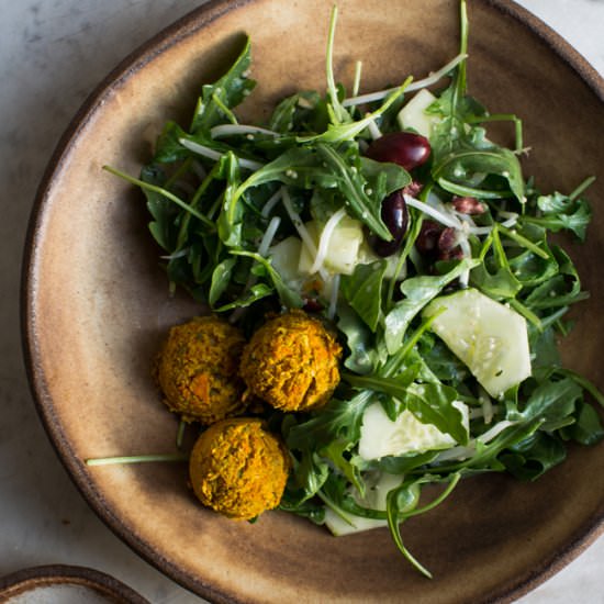 Sweet Potato And Turmeric Falafels