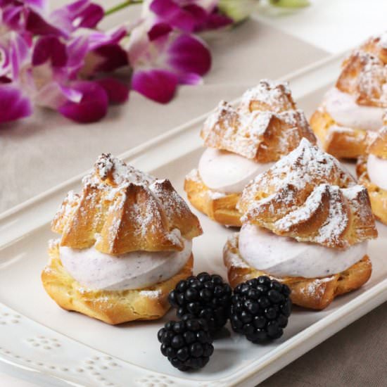 Blackberry Cream Puffs