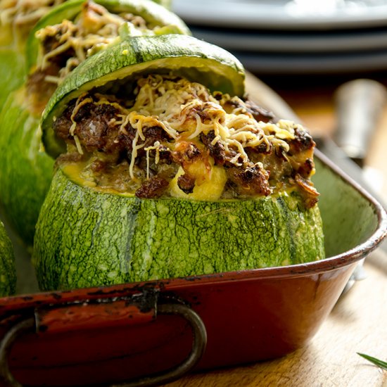 Breakfast Stuffed Zucchini